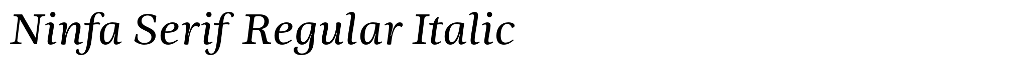 Ninfa Serif Regular Italic image